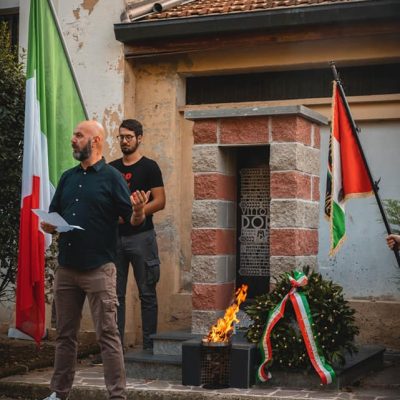 Novara, CasaPound inaugura monumento alla Fiamma Bianca Vittorio Dorè, diciassettenne fucilato a guerra finita
