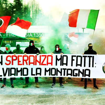 Governo, striscioni di CasaPound nei maggiori impianti sciistici in Italia: “senza Speranza”