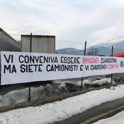 CasaPound al Brennero con i camionisti bloccati al confine: vi conveniva essere immigrati