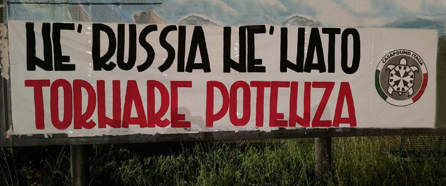 Guerra in Ucraina, CasaPound: “Né Russia né Nato, Italia torni potenza e fondi un’altra Europa”