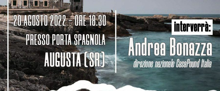 Immigrazione, CasaPound Italia: “Il 20 agosto saremo ad Augusta con una manifestazione contro immigrazione clandestina e ONG”