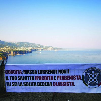 Concita De Gregorio offende Massa Lubrense: la protesta di CasaPound